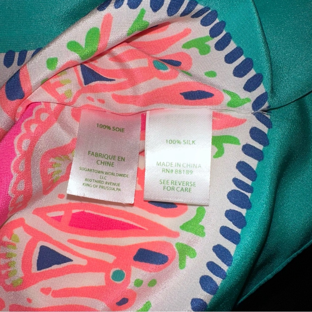 LILLY PULITZER Altin Silk Caftan Dress L/XL - Picture 5 of 5